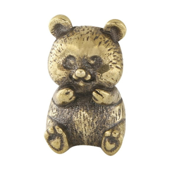 CarpNettore Brass Panda Bear Figurine Metal Statue Collectible Animal Figurine Small Desktop