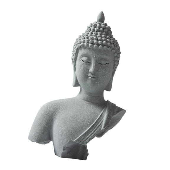 CarpNettore Buddha Garden Statue Desktop Ornament Creative Indoor Outdoor Table Centerpiece
