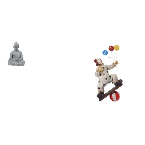 CarpNettore Buddha Monkey Clown Statue Figurine Sculpture Collectible Miniature Statuette Ornament for Hotel Patio Backyard Table Centerpiece Cabinet Dining Room Decor Gift