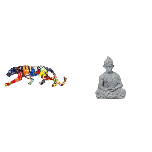 CarpNettore Buddha Sculpture Animal Craft Figurine Walking Ornament for Decoration Bookshelf Indoor Home Shelf Monkey Figure Buddhist Collectible Miniature Sun Wukong Statue for Hotel Patio