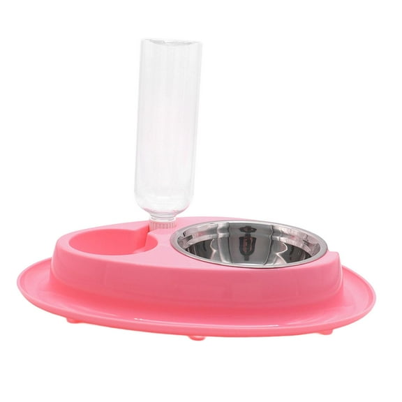 CarpNettore Cat Feeder 2 in 1 Feeder and Waterer Set Large Capacity Anti Overturning Feeding