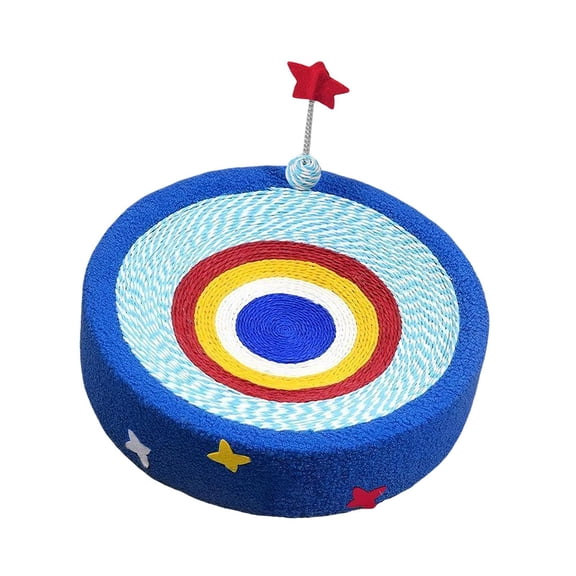 CarpNettore Cat Scratcher Board for Indoor Cats Starry Sky Design with Play Ball for Cat Round