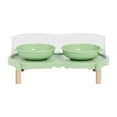 thumbnail image 1 of CarpNettore Ceramic Elevated Cat Bowls with Non Slip Stand Raised Feeding Station Raised Cat Green, 1 of 9