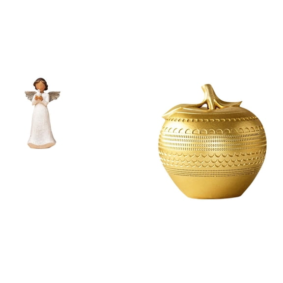 CarpNettore Cherub Angel Resin Figurine Sculpture Holding Pigeon Decorative Indoor Gift for Living Room Corridors Xmas Tabletop Bookshelf Dining Room Bedroom Offi