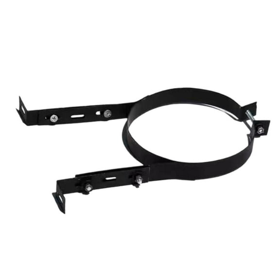 CarpNettore Chimney Pipe Holder Bracket Pipe Clamp Adjustable Heat Resistant Accessory Easy Installation Flue Liner Clamp Vent Wall Strap 125mm
