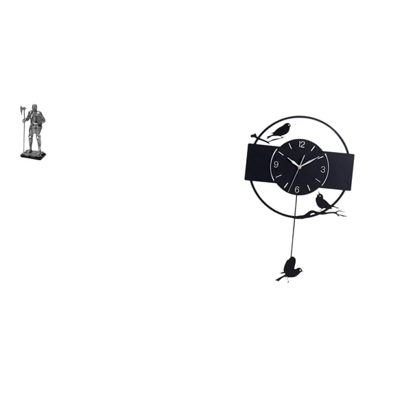 CarpNettore Chivalric Avian Timekeeper Sculpture Elegant Clockwork Accent for Home Entryway Living Room Bedroom and Kitchen Decor Gift