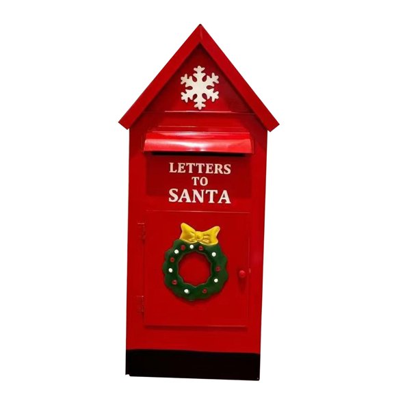 CarpNettore Christmas Mailbox, Christmas Decoration Iron Letters to Santa Mailbox Home Decor