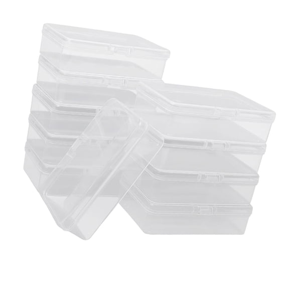 CarpNettore Clear Storage Box Hair Accessories Storage Box Art Craft Storage Box Trinket Box 10pcs
