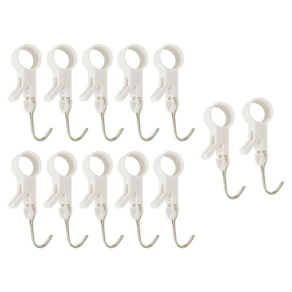 CarpNettore Closet Organizer Hooks Bathroom No Drill Closet Rod Hooks for Hat Keys Shoes 12pcs