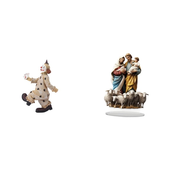 CarpNettore Clown Figurine Acrylic Sculpture Collection Unique Statuette Desk Ornament Table Centerpiece Cabinet Dining Room Decor DIY Tabletop Home Decor Holiday Gift
