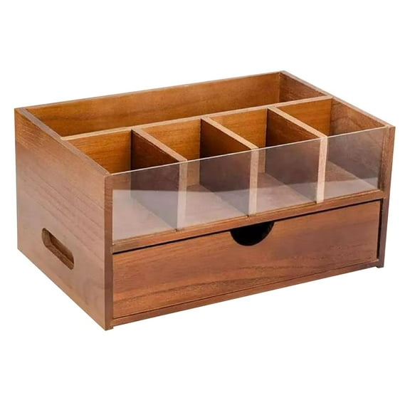 CarpNettore Coffee Bar Organizer Rustic Tea Condiment Storage Holder for Home Cafe Hotel