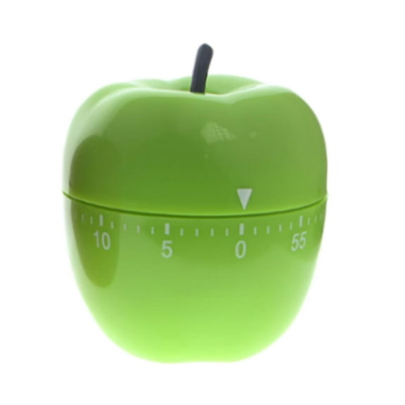 CarpNettore Cooking Timer Clock Fruit Shaped Alarm Timer Timing Reminder Alarm Wind up Timer Green