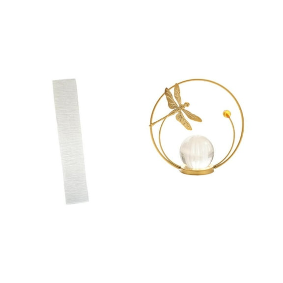 CarpNettore Crystal Floor Lamp Shade Sculpture Metal Figurine Desk Ornament for Living Room Bedroom Hallway Fireplace Office Decor