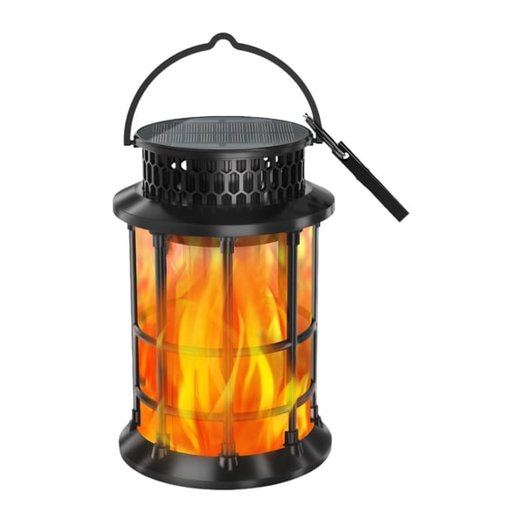 CarpNettore Dancing Flame Solar Lantern Decorative Solar Light for Birthday Lawn Outside