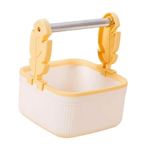 CarpNettore Desktop Bird Training Stand Portable, Easy to Clean, Parrot Game Stand Tabletop Bird Perch for Parakeets, Cockatiels, Parrots Yellow