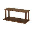 thumbnail image 1 of CarpNettore Desktop Rack Cup Storage Rack Stylish Save Space Practical 2 Tier Multiuse Table Brown, 1 of 9