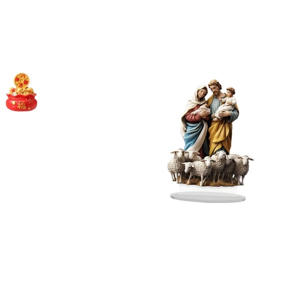 CarpNettore Desktop Sculpture Resin Acrylic Treasure Basin Statue Tabletop Art Craft Ornament Table Sign Lightweight Decorative Figurine Suitable for Home Office