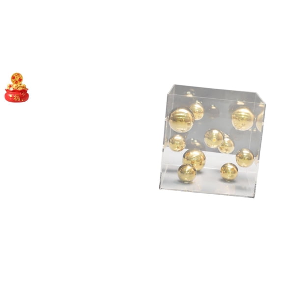 CarpNettore Desktop Sculpture Square Acrylic Box Treasure Basin Statue Resin Figurine Clear Display Case Transparent Ornament Suitable for Birthday Gift Home