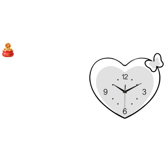 CarpNettore Desktop Sculpture Wall Clock Acrylic Statue Resin Treasure Basin Figurine Non Ticking Hanging Timepiece Suitable for Gift Giving Home Decoration Offic