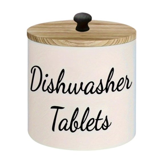 CarpNettore Dishwasher Capsule Container, Laundry Detergent Case, Multifunctional Countertop White