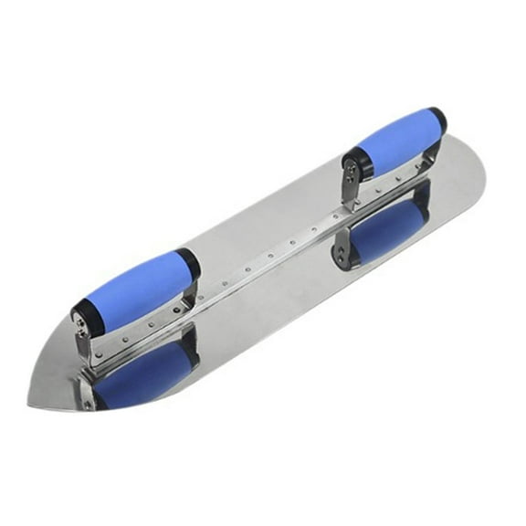 CarpNettore Double Handle Trowel Plastering Finishing Trowel Ergonomic Handle Masonry Trowel 20in Round Pointed