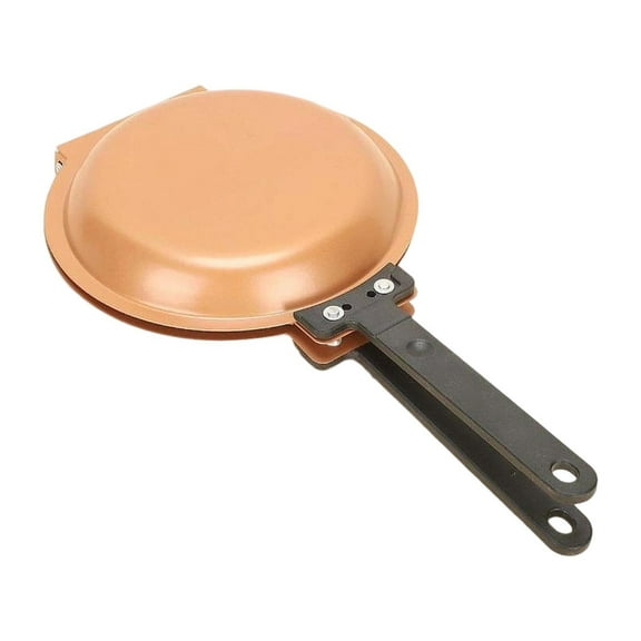 CarpNettore Double Side Frying Pan Fried Egg Grill Sandwich Maker Pizzas Pancake Griddle Round Shape