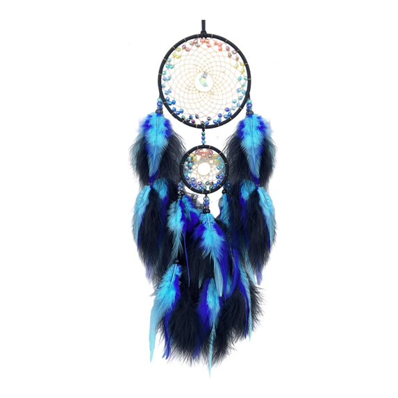 CarpNettore Dreamcatcher Wall Decor Decorative Wall Art Craft Handmade Bohemian Dreamcatcher blue
