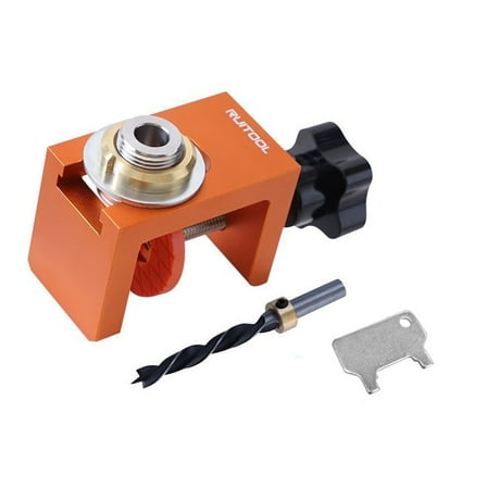 CarpNettore Drill Hole Punch Locator Tool, Woodworking Pocket Hole Jig, Practical Heavy Duty 10mm