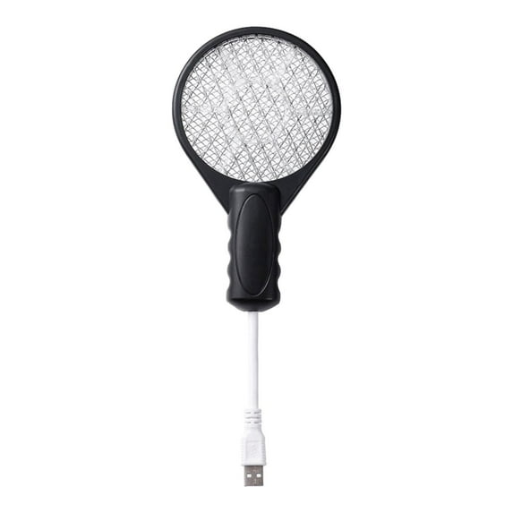 CarpNettore Electric Swatter with 5 Layer Mesh Practical Rechargeable Lightweight Fly Zapper Black