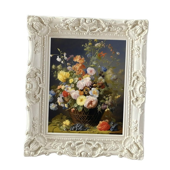 CarpNettore European Design Photo Frame Picture Frame Art Ornament Unique Wall Mounted Photo White