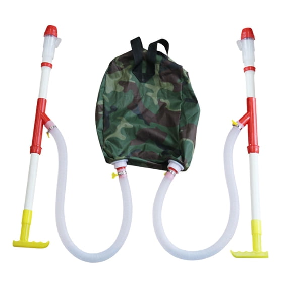 CarpNettore Fertilizer Spreader Agricultural Manure Applicator Garden Handheld with Backpack Double PVC Tube