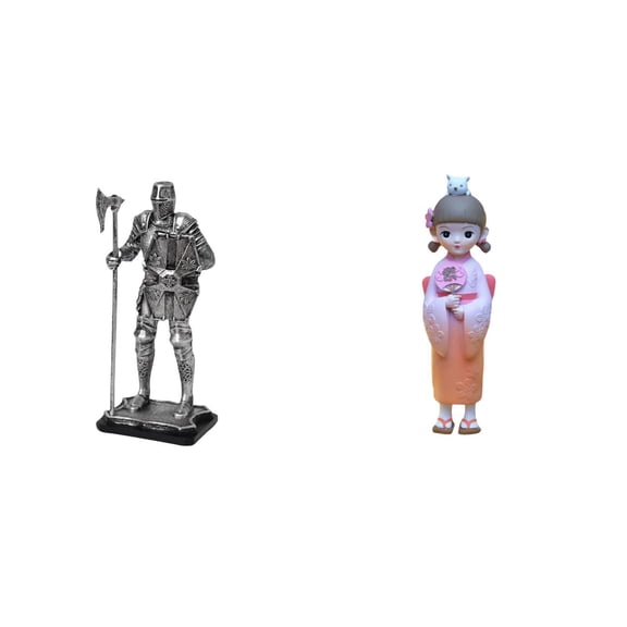 CarpNettore Figurine Decorative Statue Geisha Doll Tabletop Ornament for Entryway Fireplace Bedroom Home Decor Housewarming Gift Resin Kabuki Figurine Toy Japanese Kimono for Birthday Farmhouse