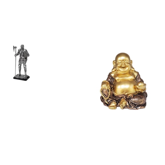 CarpNettore Figurine Decorative Statue Maitreya Buddha Sculpture Buddhist Figure Tabletop Ornament for Entryway Fireplace Bedroom Home Decor Housewarming Anniversary Gift Chinese Feng Shui