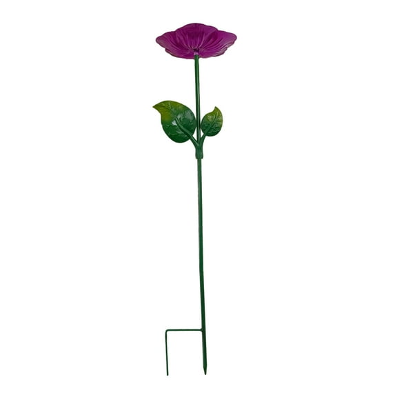 CarpNettore Flower Bird Feeder 25 inch Hummingbird Feeder for Outdoor Courtyard Backyard Purple