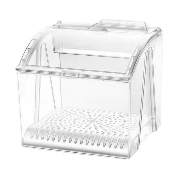 CarpNettore Food Box Candy Bin Front Opening Display Organizer with Lid Snack Organizer Bread Box for Bakeries Pastry Candy Store Kitchen