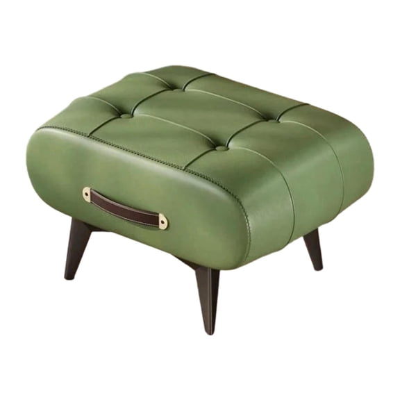 CarpNettore Foot Stool Comfortable Shoe Changing Stool for Apartment Bedside Living Room Green