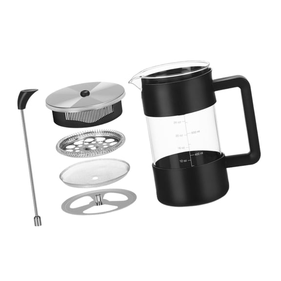 CarpNettore French Press Coffee Maker Accessories Glass Coffee Pot for Cafe Home Camping