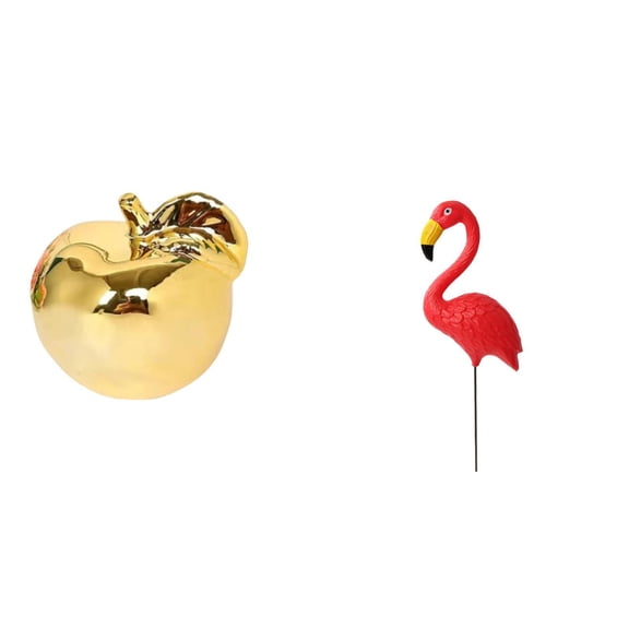 CarpNettore Fruit Bird Ceramic Figurine Sculpture Ornament Collection for Desktop Porches Restaurants Offices and Fairy Garden Yard Art Decoration