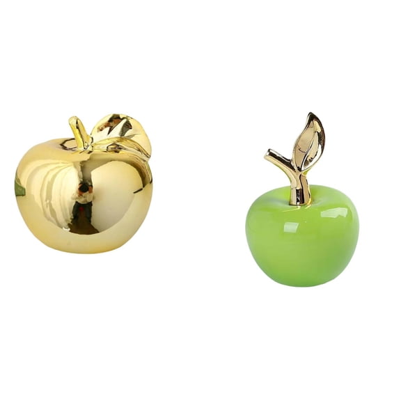 CarpNettore Fruit Sculpture Ceramic Figurine Decorative Statue Artificial Fruit Sculpture Crafts Unique Ceramic Material Lifelike Design Suitable for Desk Living