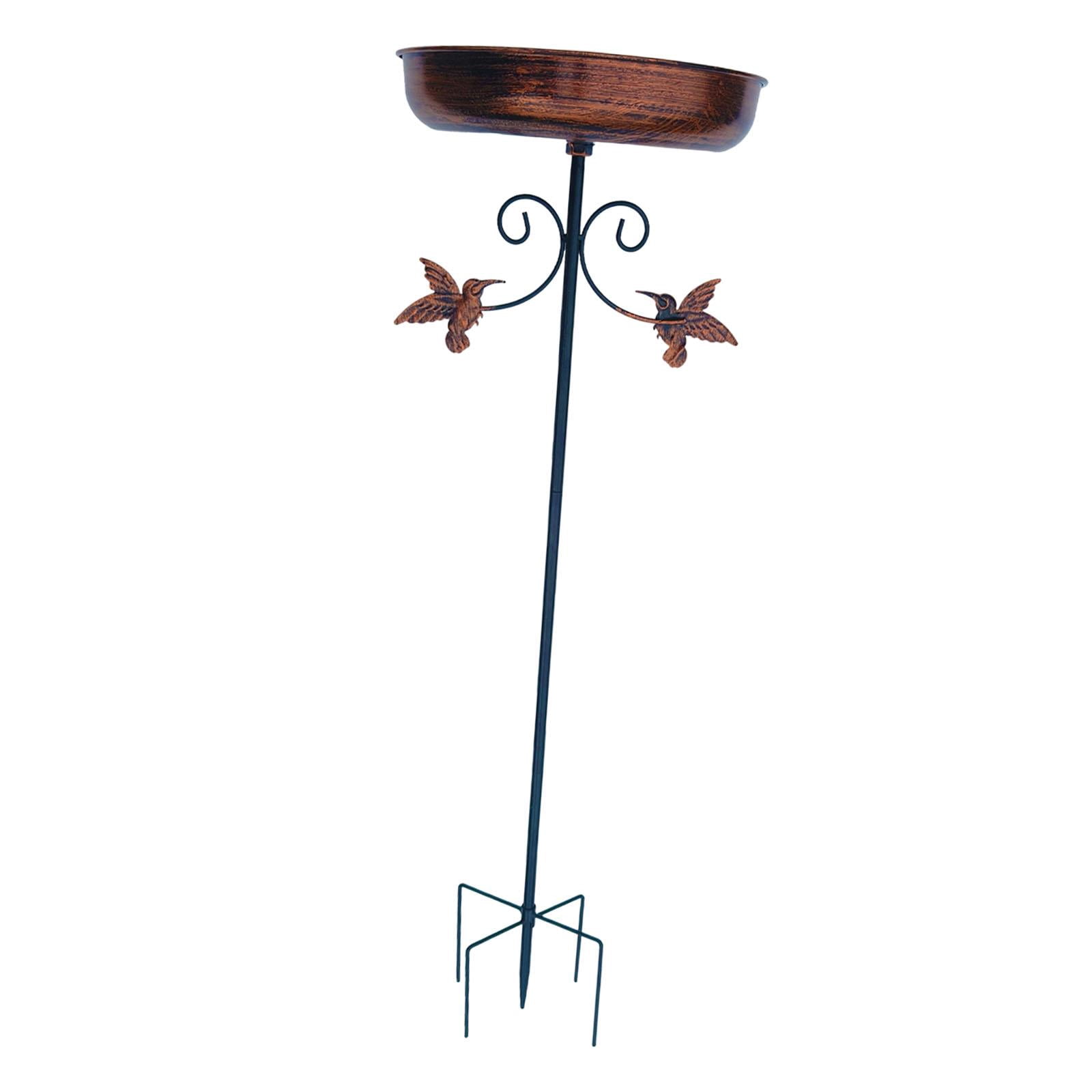 CarpNettore Garden Freestanding Bird Bath Bowl 9.8x31inch for Wild Bird Watchers Strong Load