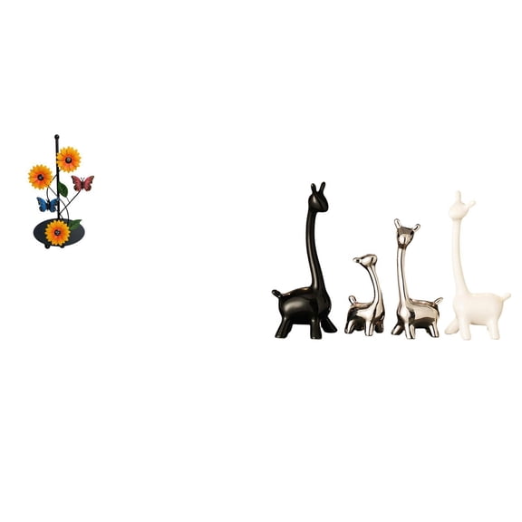 CarpNettore Giraffe Paper Towel Holder Creative Ceramic Tissue Dispenser Modern Table Centerpiece for Home Office Desk Bedroom Decor