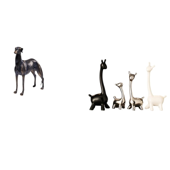 CarpNettore Giraffe Resin Ceramic Animal Statue Figurine Modern Creative Home Decor Table Centerpiece Sculpture for Living Room Desk Office Hotel Bedroom Bookshelf Christmas