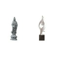 thumbnail image 1 of CarpNettore Guan Yin Abstract Art Statue Female Buddha Resin Figurine Traditional Decorative Sculpture Souvenir for Bookshelf Office Cabinet Desktop House Decor, 1 of 8