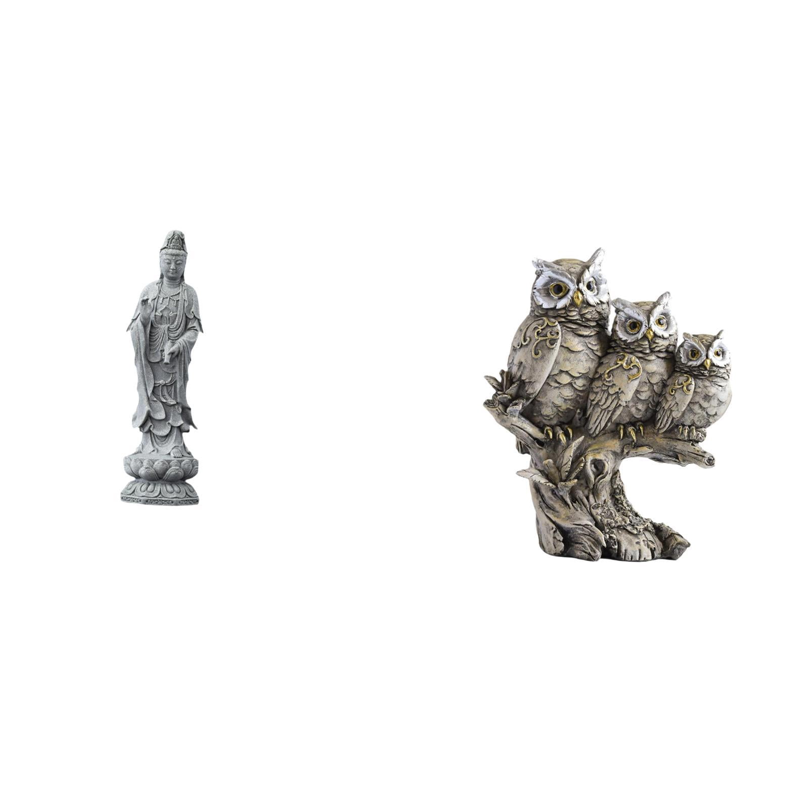 Getrelax Guan Yin-standbeeld op Lotus - Boeddhistische Avalokiteshvara Kuanyin/Boeddhisme Quan Yin - Beste Chinese Feng Shui-geschenken (25,5 cm, wit