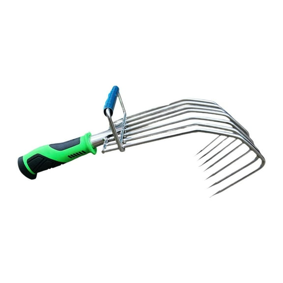 CarpNettore Hand Rake Cultivating Portable Garden Hand Rake Leaf Rake for Lawn Yard Work