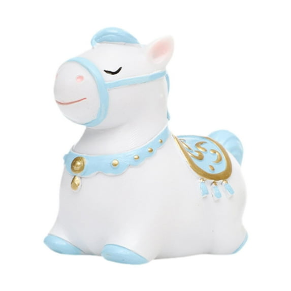 CarpNettore Horse Figurines Birthday Gifts Nordic Ornament for Bedroom Desk TV Cabinet Blue