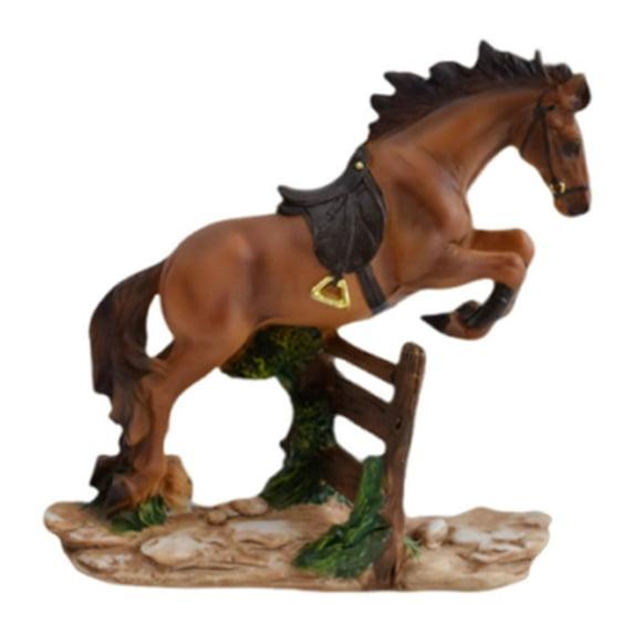 CarpNettore Horse Statue Artwork Collection Tabletop Decor for Bedroom Cabinet Bookshelf Brown
