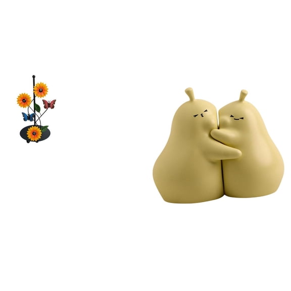 CarpNettore Hugging Pear Paper Towel Holder Ceramic Book Stand Non Slip Vertical Tissue Rack Fine Workmanship Bookshelf Ornament Wonderful Gift