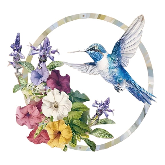 CarpNettore Hummingbird Wall Art Decor Hanging Artwork Birthday Gift Silhouette for Entryway