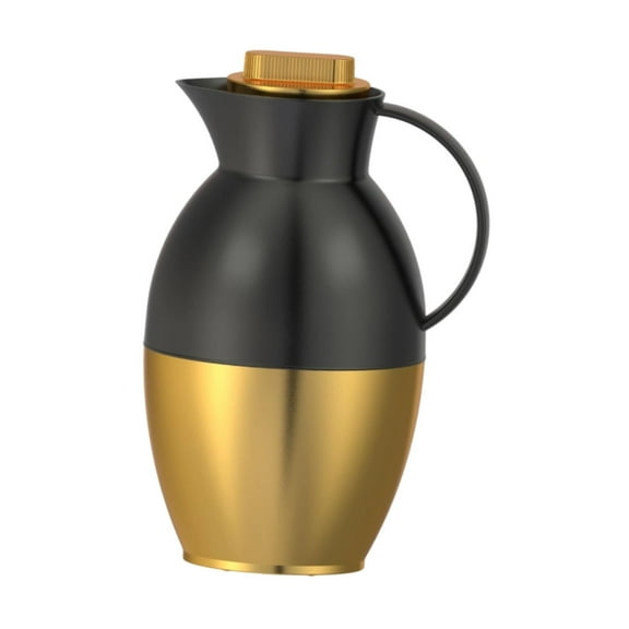 CarpNettore Insulated Thermal Coffee Carafe Tea Pot 1L with Spout Household for Home Kitchen Black